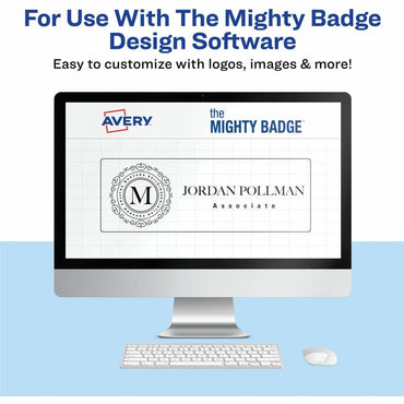 The Mighty Badge by Avery Reusable Magnetic Professional Name Badge Kits, 10/Pack (AVE71204)