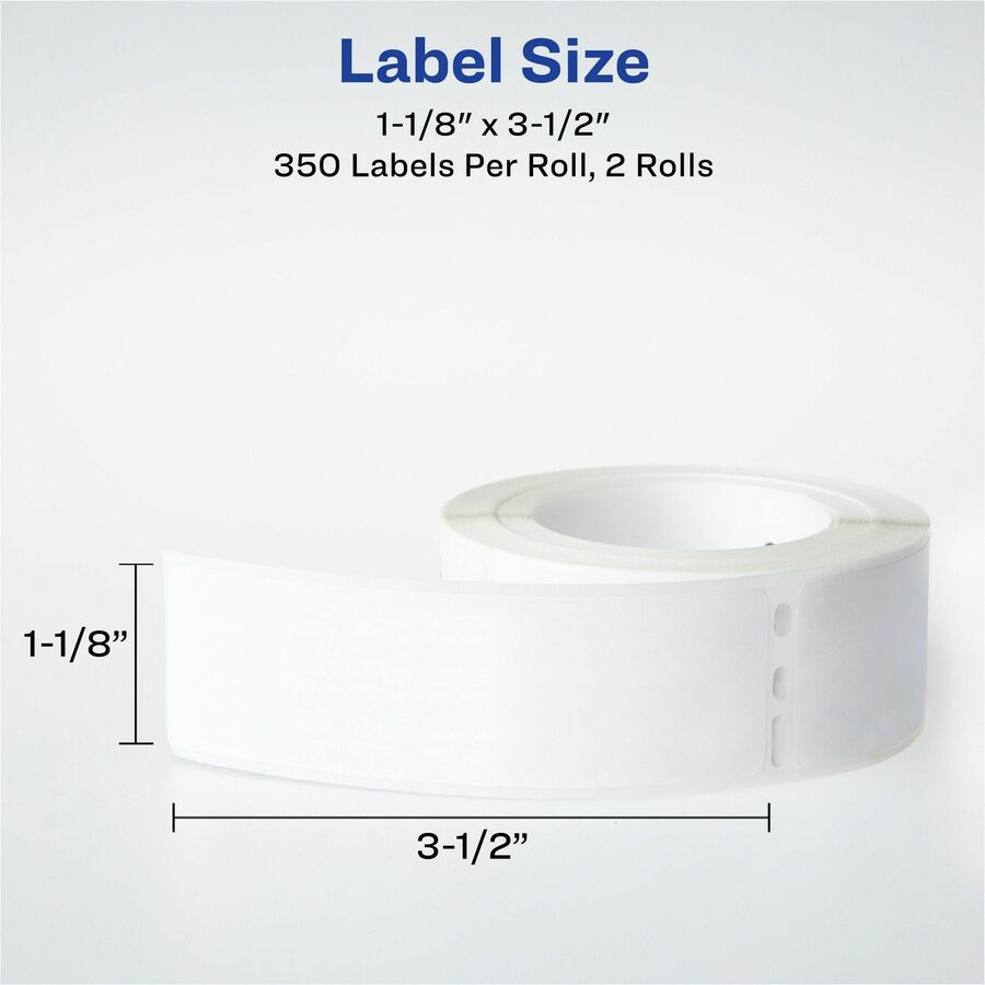 Avery Direct Thermal Roll Labels, 3 1/2" x 1 1/8", 350/Sheet, 2 Total Sheets, 700/Box (AVE04183)