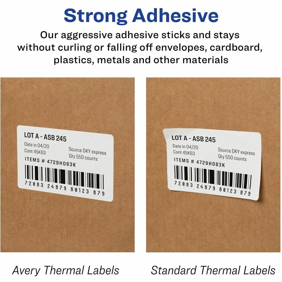 Avery Direct Thermal Roll Labels, 3 1/2" x 1 1/8", 350/Sheet, 2 Total Sheets, 700/Box (AVE04183)