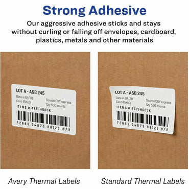 Avery Direct Thermal Roll Labels, 3 1/2" x 1 1/8", 350/Sheet, 2 Total Sheets, 700/Box (AVE04183)