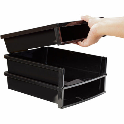 Storex Quick Stack Construction Paper Sorter, 500 x Sheet, 3 Compartments, 8.40" x 11.25" x 13" (STX61642U01C)