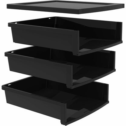 Storex Quick Stack Construction Paper Sorter, 500 x Sheet, 3 Compartments, 8.40" x 11.25" x 13" (STX61642U01C)