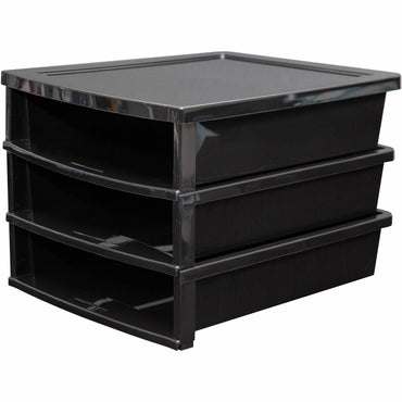 Storex Quick Stack Construction Paper Sorter, 500 x Sheet, 3 Compartments, 8.40" x 11.25" x 13" (STX61642U01C)