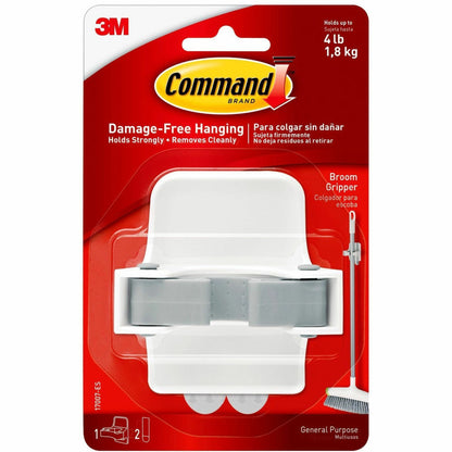 Command Broom Gripper, 4 lb Capacity, 4" x 5.2" (MMM17007ES)