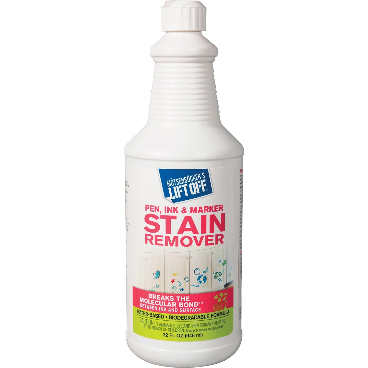MÃ¶tsenbÃ¶cker's Lift Off Pen/Ink/Marker Stain Remover, 32 fl oz (1 quart) (MOT40903EA)