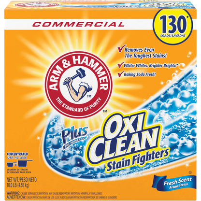 Arm & Hammer Powder Detergent plus OxiClean, 160 oz (10 lb) (CDC3320000108EA)