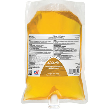 Betco Clario Foaming Antibacterial Skin Cleanser Refill, Foam, 1.06 quart, Fresh (BET7512900)