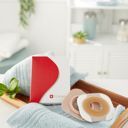 New Image™ Flextend™ Ostomy Barrier Precut, Extended Wear Adhesive Tape 57 mm Flange Red Code System Hydrocolloid 1-3/8 Inch Opening (505947_BX)