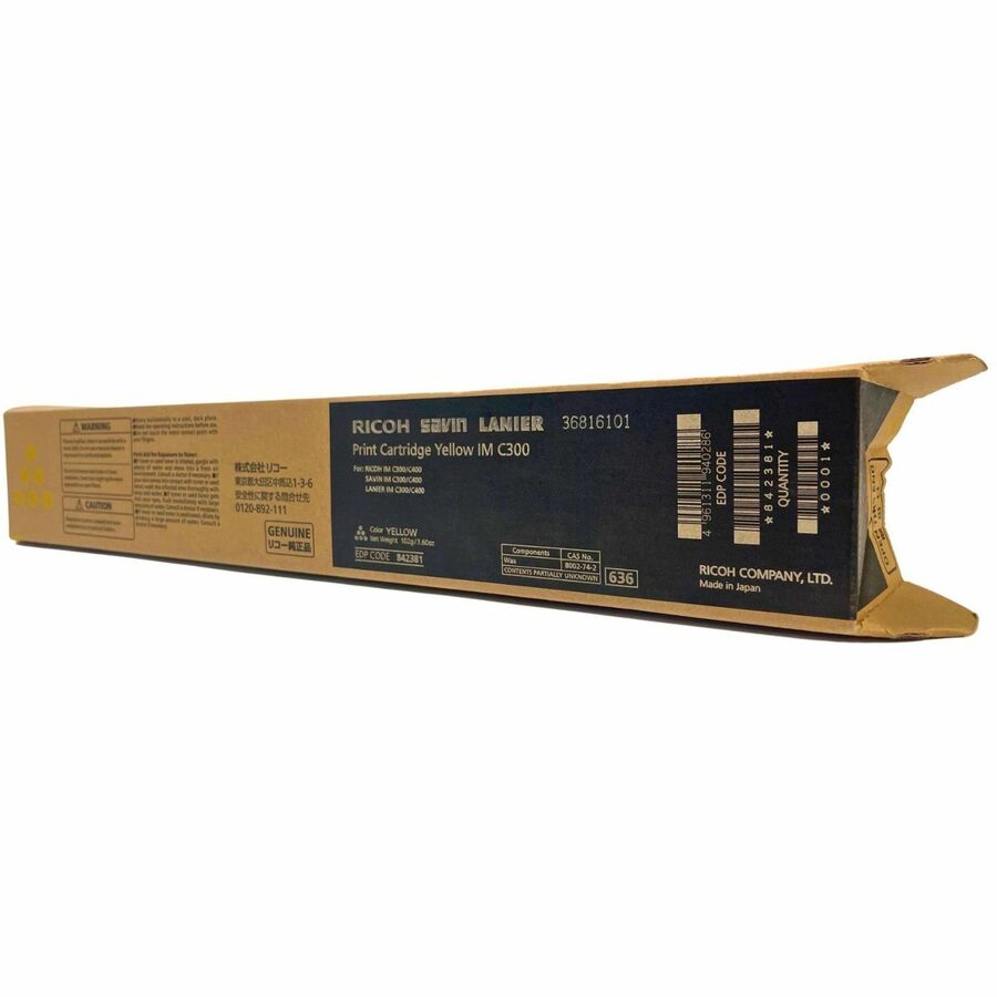 Ricoh Original Laser Toner Cartridge, 6000 Pages, Yellow (RIC842381)