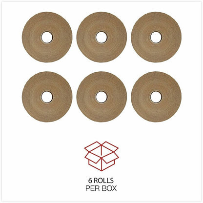 Universal Packaging Tape, 125 yd Length x 3" x 5 mil Thickness, 3" Core, Brown, Kraft/Glass Fiber Backing, 8/Carton (UNV7300)