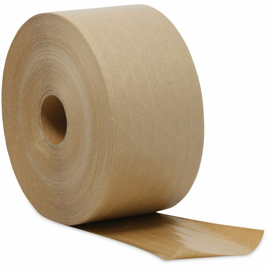 Universal Packaging Tape, 125 yd Length x 3" x 5 mil Thickness, 3" Core, Brown, Kraft/Glass Fiber Backing, 8/Carton (UNV7300)