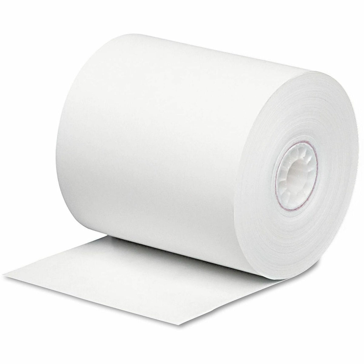 Universal Impact and Inkjet Printing Bond Paper Rolls, 0.5" Core, 3" x 165 ft, White, 16 lb Basis Weight, End of Paper Indicator (UNV42300RL)