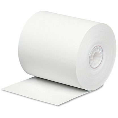 Universal Impact and Inkjet Printing Bond Paper Rolls, 0.5" Core, 3" x 165 ft, White, 16 lb Basis Weight, End of Paper Indicator (UNV42300RL)