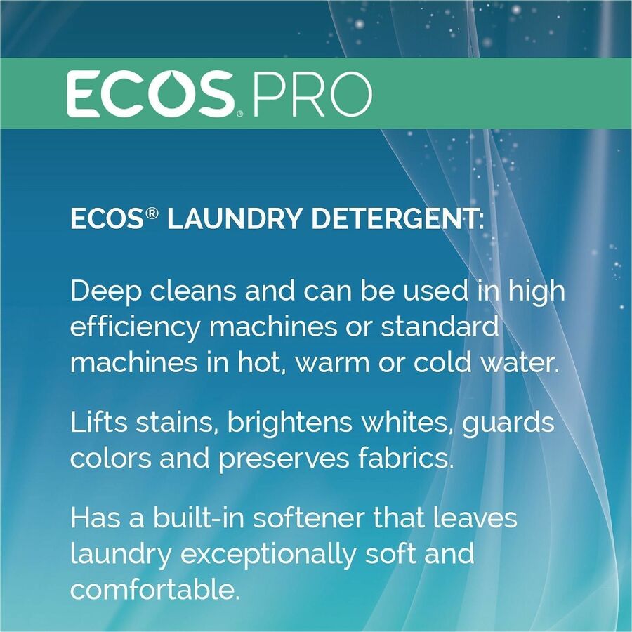 ECOS PRO Free & Clear Liquid Laundry Detergent, 170 fl oz, 2/Carton (EOPPL937102)