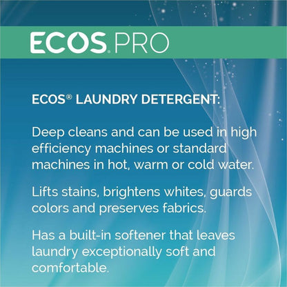ECOS PRO Free & Clear Liquid Laundry Detergent, 170 fl oz, 2/Carton (EOPPL937102)