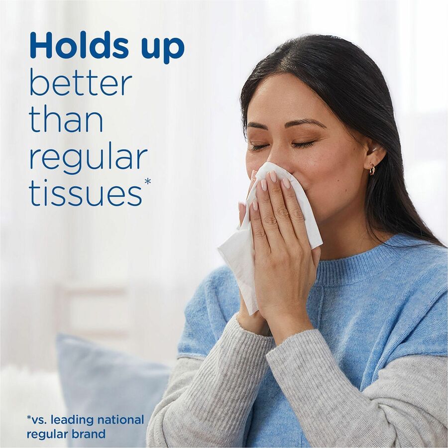 Puffs Plus Lotion Facial Tissue, 2 Ply, 8.20" x 8.40", White, 124/Box, 6/Pack (PGC39383PK)
