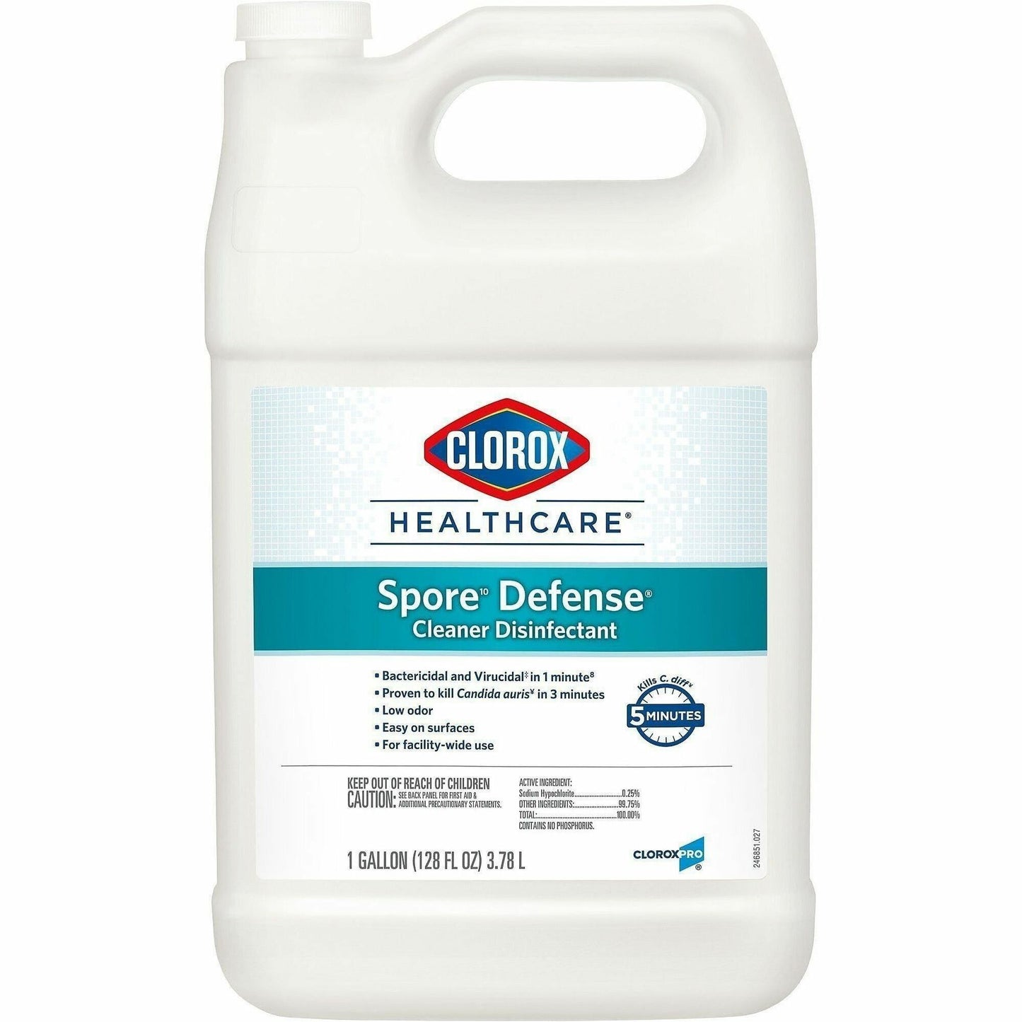 Clorox Healthcare Spore Defense Cleaner Disinfectant Refill, Ready-To-Use, 128 fl oz (CLO32122)