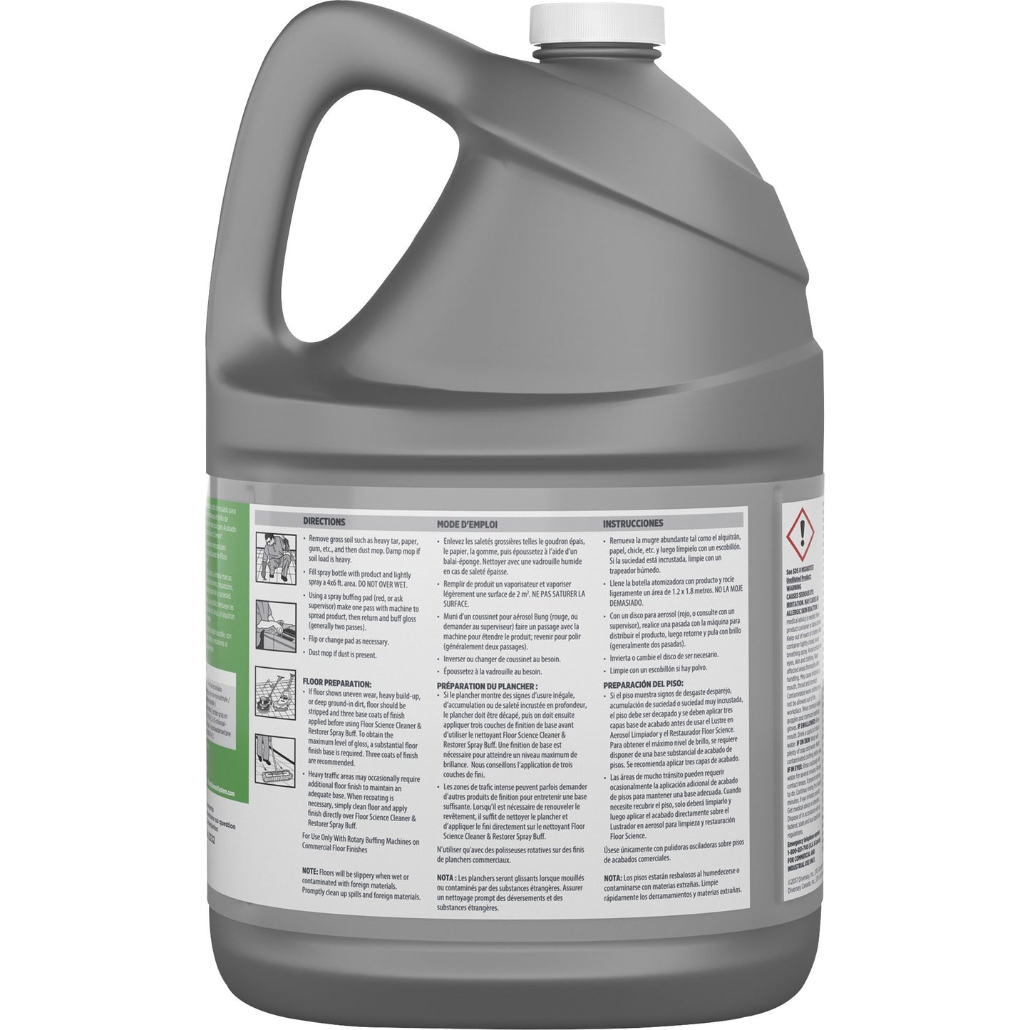Diversey Floor Science Cleaner Spray Buff, Ready-To-Use, 128 fl oz (4 quart), Characteristic Scent (DVOCBD540458EA)