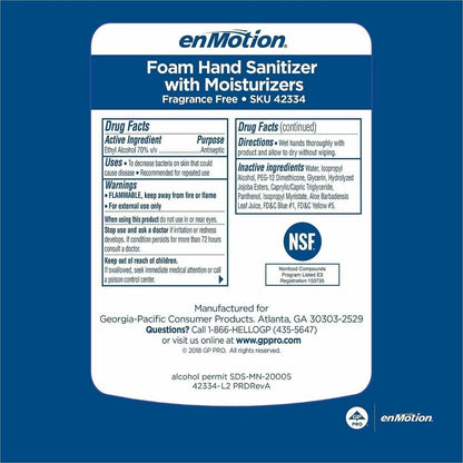 enMotion Hand Sanitizer Foam Refill, 1.06 quart (GPC42334EA)