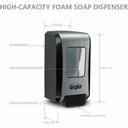 Gojo Push-Style FMX-20 Foam Soap Dispenser, Manual, 2.11 quart Capacity (GOJ527106)