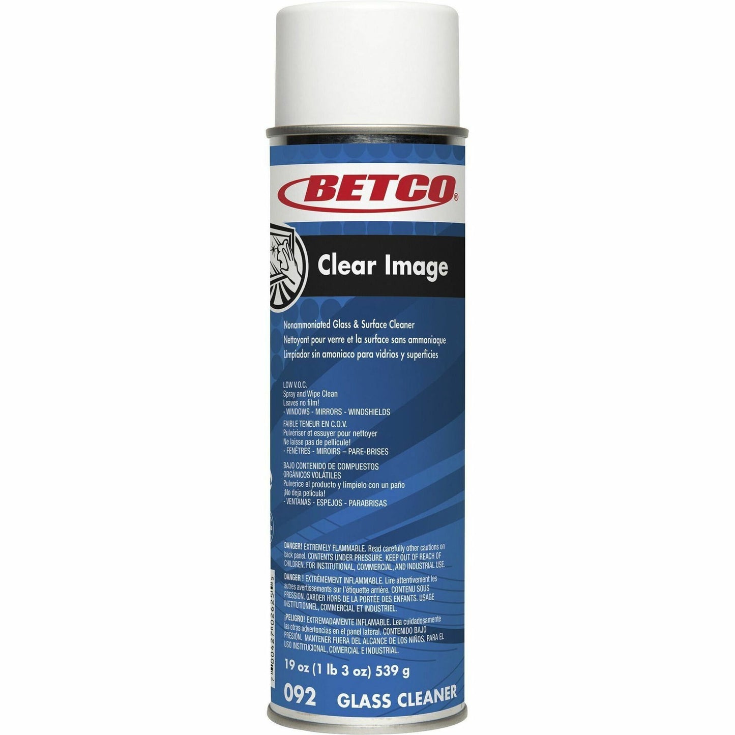 Betco Clear Image Glass & Surface Cleaner, Ready-To-Use, 19 oz, Unscented (BET0922302)