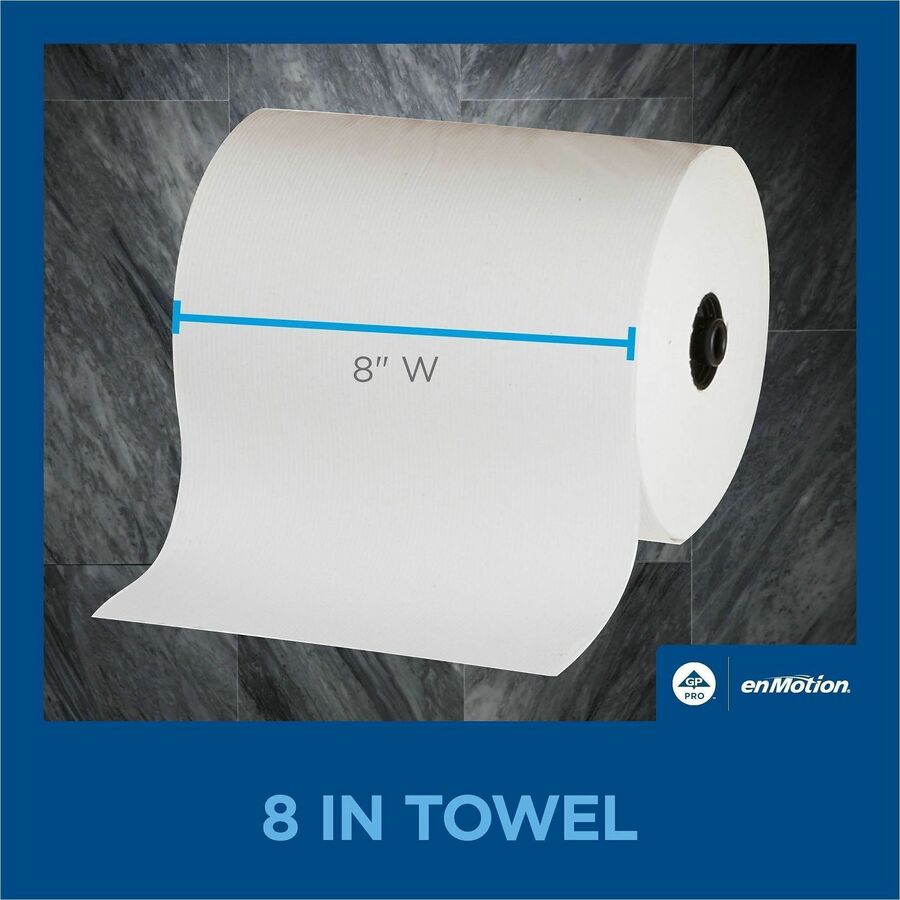 enMotion 1-Ply Paper Towel Rolls, EPA, 8-1/4" x 550', 1 3/4" Core, 6/Carton (GPC89730)
