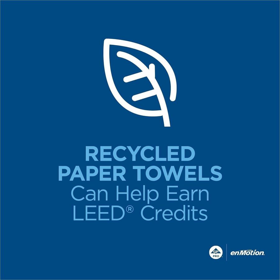 enMotion 1-Ply Paper Towel Rolls, EPA, 8-1/4" x 550', 1 3/4" Core, 6/Carton (GPC89730)