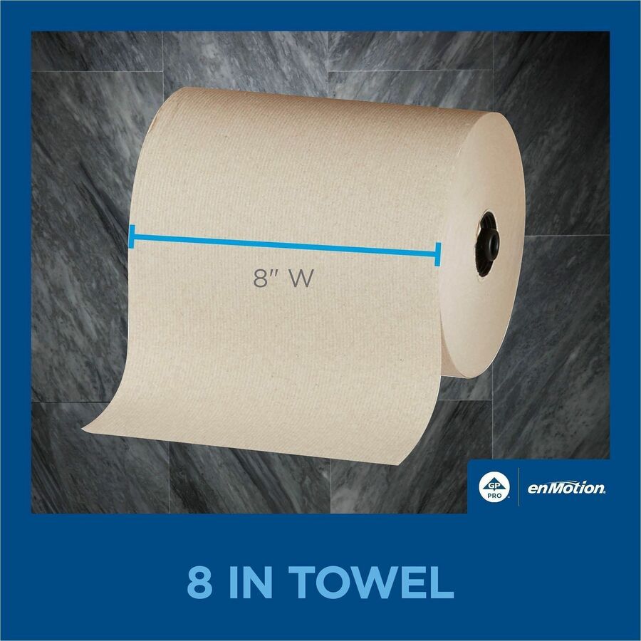 enMotion Flex Recycled Paper Towel Rolls, 550 Sheets/Roll, Brown, 6/Carton (GPC89740)