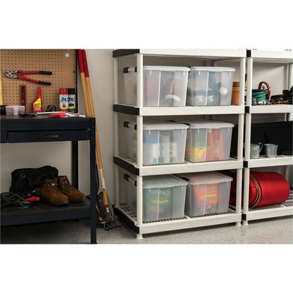 IRIS Weathertight Storage Box, 46 Quarts, 11 4/5"H x 15 4/5"W x 19 7/10"D, Clear, 40 lb, 11.65 gal, Latch Closure (IRS110450)