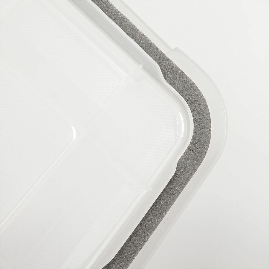 IRIS Weathertight Storage Box, 46 Quarts, 11 4/5"H x 15 4/5"W x 19 7/10"D, Clear, 40 lb, 11.65 gal, Latch Closure (IRS110450)