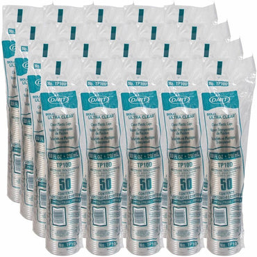 Solo Ultra Clear 10 oz Cold Cups, 10 fl oz, Plastic, Polyethylene Terephthalate (PET), 50/Pack, 20/Carton (SCCTP10D)