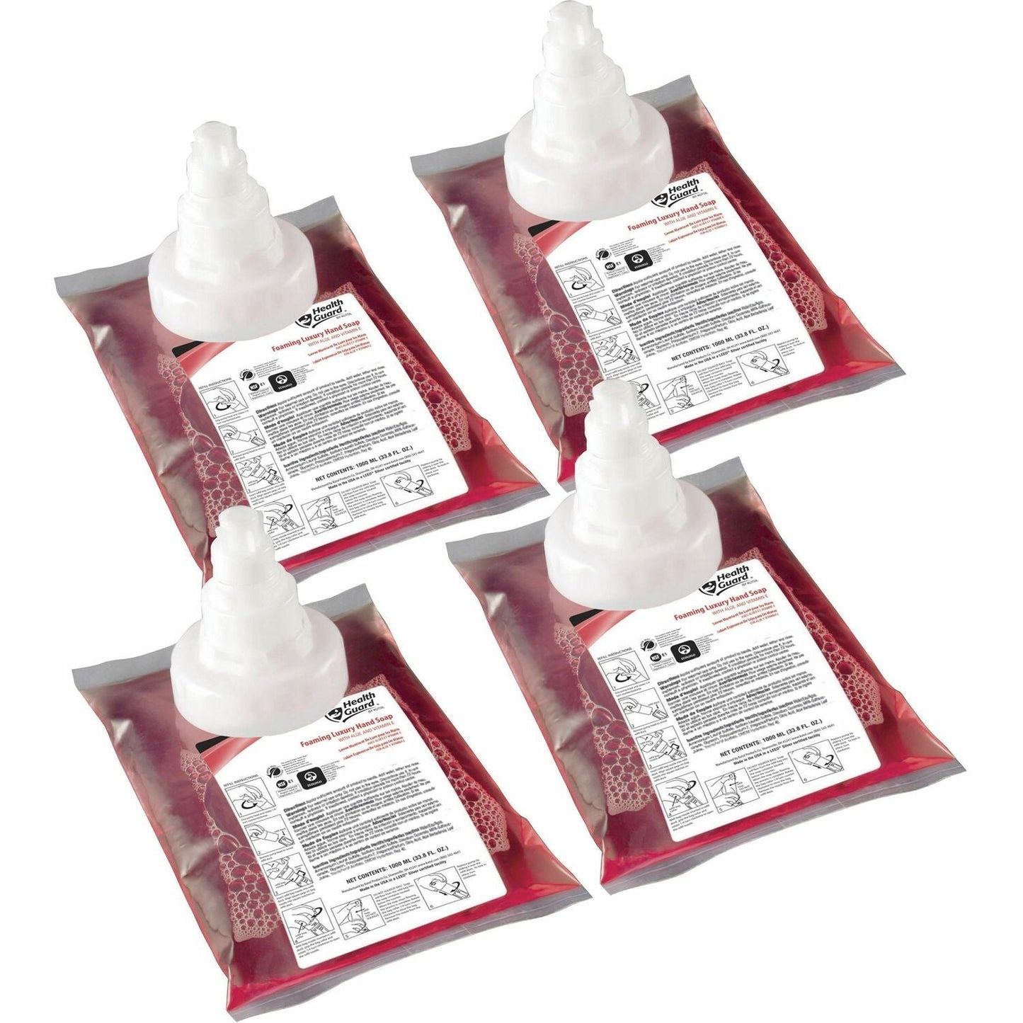 health-guard-foaming-luxury-hand-soap-tropical-scent-33-8-fl-oz-1000-ml-rose-4-pack-num-kut64431_1
