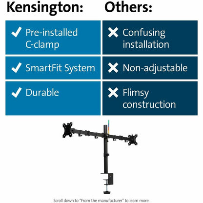 kensington-smartfit-mounting-arm-for-monitor-height-adjustable-2-displays-supported-32-screen-support-35-27-lb-load-capacity-kmw55409_4