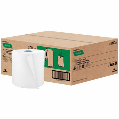 Cascades PRO Roll Towels for Tandem, 775', 1 Ply, 7.50" x 775', White, Fiber Paper, 6/Carton (CSDT110)