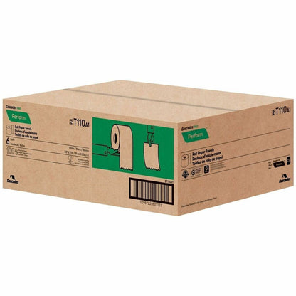 Cascades PRO Roll Towels for Tandem, 775', 1 Ply, 7.50" x 775', White, Fiber Paper, 6/Carton (CSDT110)