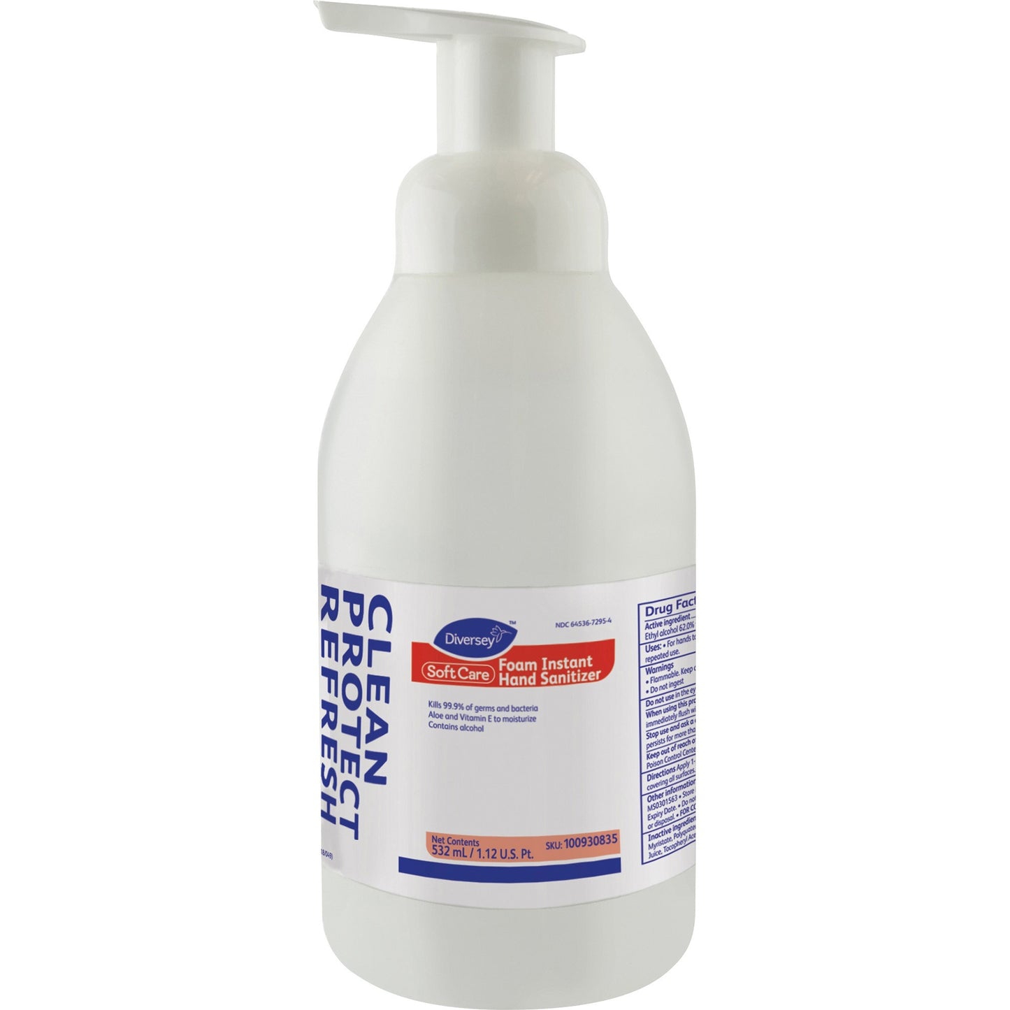 Diversey Soft Care Hand Sanitizer Foam, Alcohol Scent, 17.99 fl oz (DVO100930835EA)