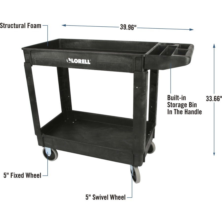 Lorell Storage Bin Utility Cart, 37.50" x 17" x 39" (LLR03611)