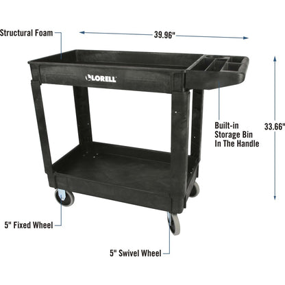 Lorell Storage Bin Utility Cart, 37.50" x 17" x 39" (LLR03611)
