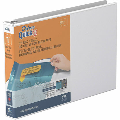 QuickFit 97110 Ring Binder, 1" Binder Capacity, Letter, 8 1/2" x 11" Sheet Size, 200 Sheet Capacity, White (STW97110)