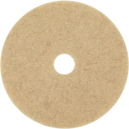 3M Natural Blend Tan Pad 3500, 27" Diameter x 1" Thickness, Tan, 5/Carton (MMM20317)