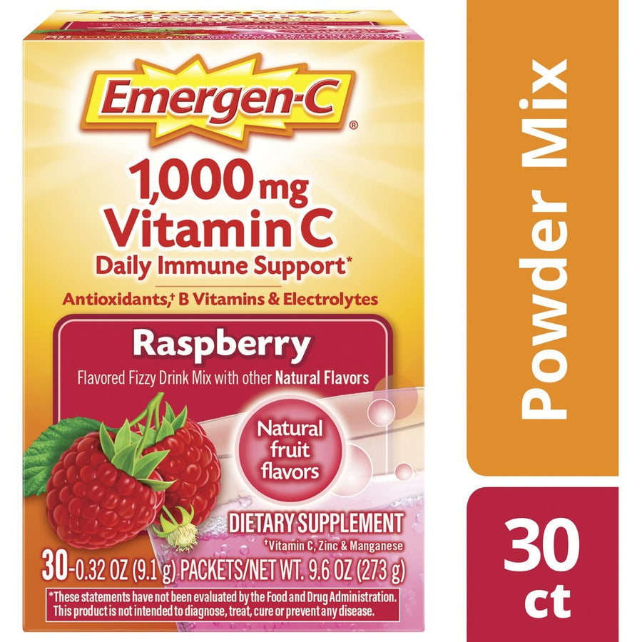 Emergen-C Raspberry Vitamin C Drink Mix, 30/Pack (GKC30201)