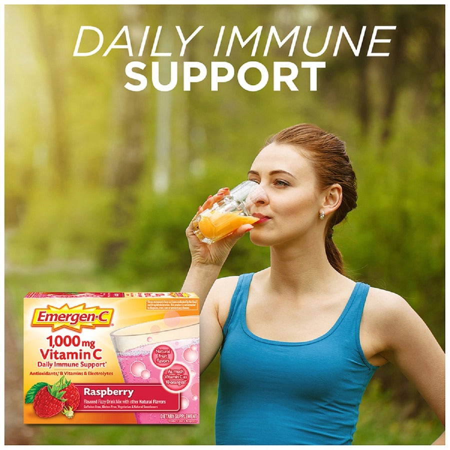 Emergen-C Raspberry Vitamin C Drink Mix, 30/Pack (GKC30201)