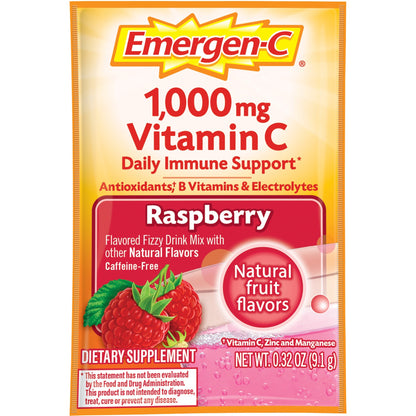 Emergen-C Raspberry Vitamin C Drink Mix, 30/Pack (GKC30201)