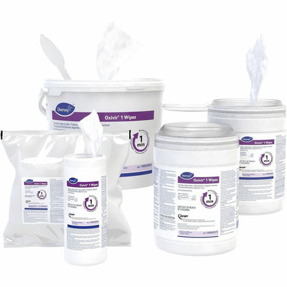 Diversey One-Step Ready-to-Use Hospital Disinfectant Cleaner Wipe Refill, Cherry Almond Scent, 160/Pack (DVO100850925EA)