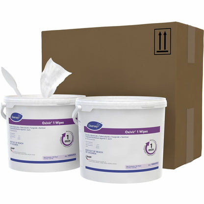 Diversey One-Step Ready-to-Use Hospital Disinfectant Cleaner Wipe, Cherry Almond Scent (DVO100850924EA)