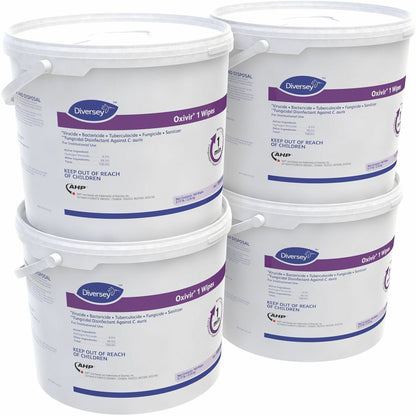 Diversey One-Step Ready-to-Use Hospital Disinfectant Cleaner Wipe, Cherry Almond Scent (DVO100850924EA)
