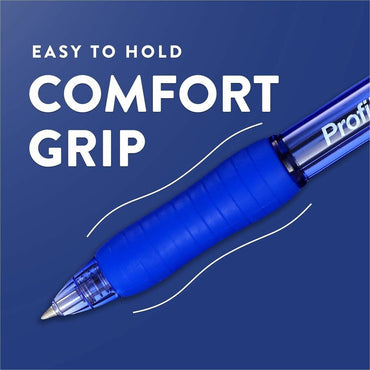 Paper Mate Profile Gel Pen, Retractable, Bold 1 mm, Blue Ink, Translucent Blue Barrel, Dozen (PAP2102161)