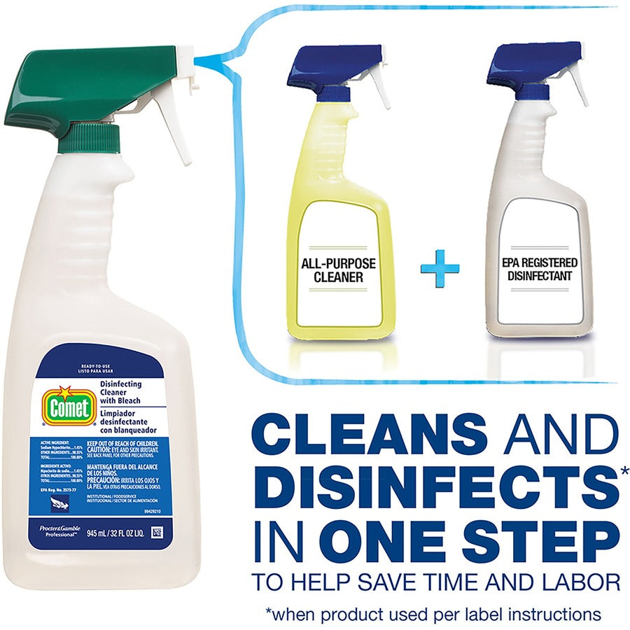 Comet Ready-to-use Disinfecting Cleaner Spray, 32 fl oz (1 quart), Fresh Scent (PGC75350BT)