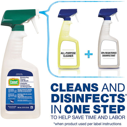 Comet Ready-to-use Disinfecting Cleaner Spray, 32 fl oz (1 quart), Fresh Scent (PGC75350BT)