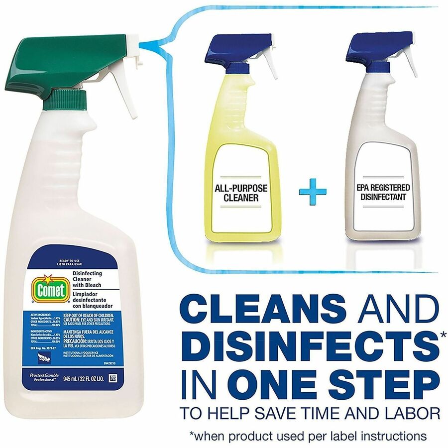 Comet Ready-to-use Disinfecting Cleaner Spray, 32 fl oz (1 quart), Fresh Scent (PGC75350BT)